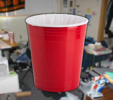 Red Solo Party Cup Garbage Can