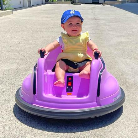 This Remote Control Baby Bumper Car Scooter Lets Your Kid Cruise Around The House