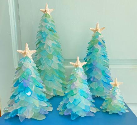 These Beautiful Sea Glass Christmas Trees Will Give Your Christmas a Tropical Feel