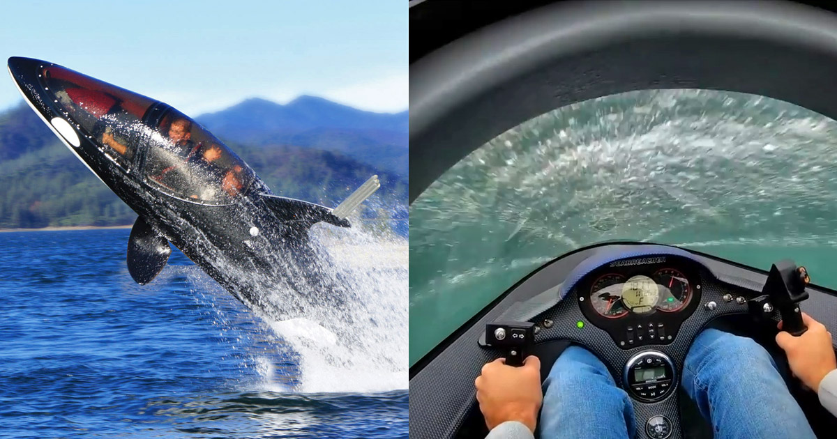 The x2 jet pack lets you effortlessly soar underwater like a dolphin