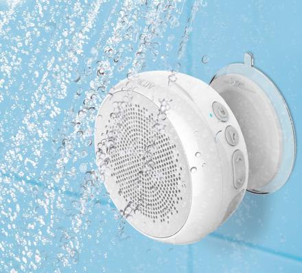Shower Speaker Suctions To Your Wall - Listen To Music and Answer Calls