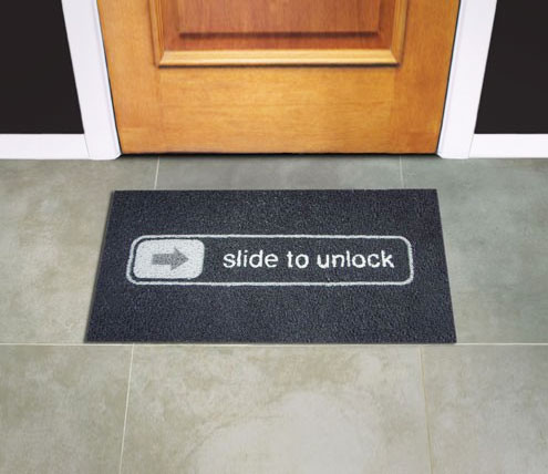 Slide To Unlock Doormat