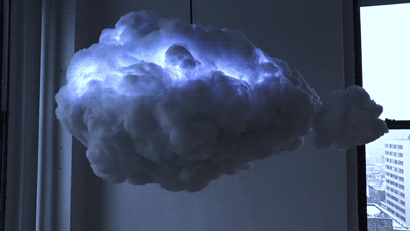 Smart Cloud Mimics a Thunderstorm and Plays Music