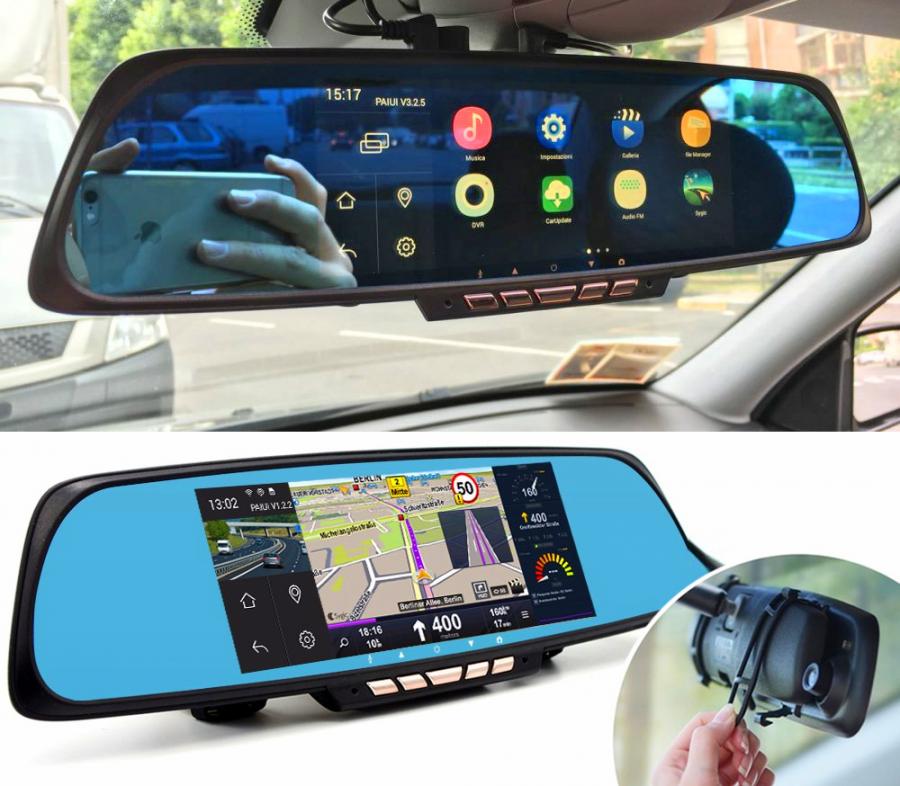 dash cam that fits on rear view mirror