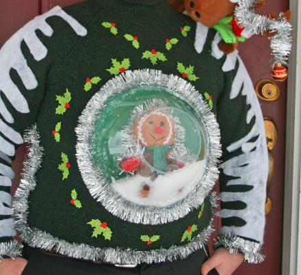 Snow globe ugly christmas on sale sweater