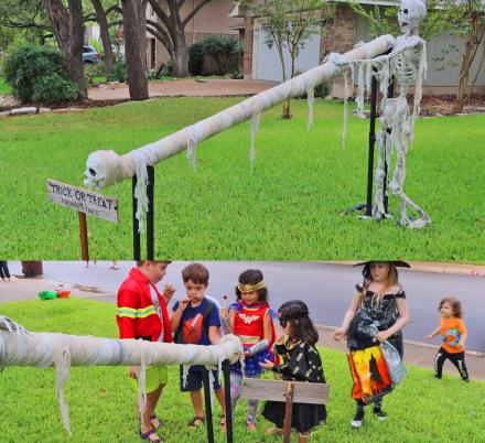 Someone Made a Creepy Halloween Candy Slide For Social-Distanced Trick-or-Treating