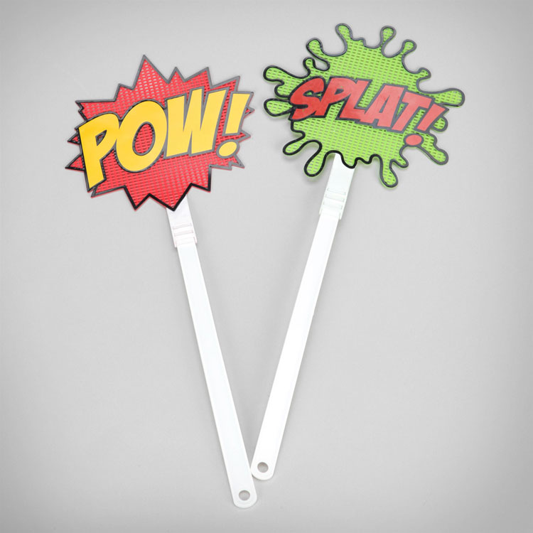 Splat and Pow Batman Style Fly Swatters