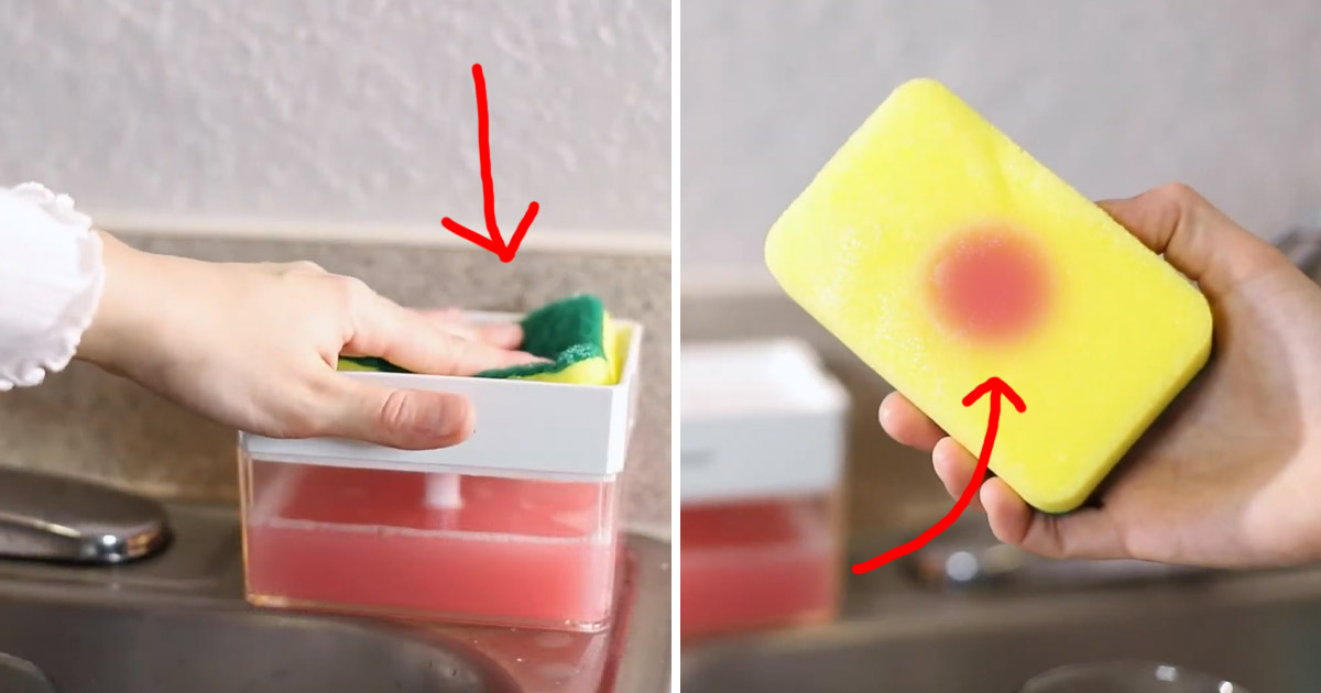 This Ingenious Sponge Soap Dispenser Lets You Instantly Get Soap On