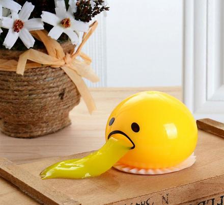 Squishy Puking Egg Yolk Stress Ball With Yellow Goop Stress Relief Kids Gift UK 