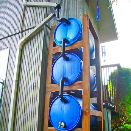 This Stacked Rain Barrel System Helps You Collect Rain Water For Your Garden