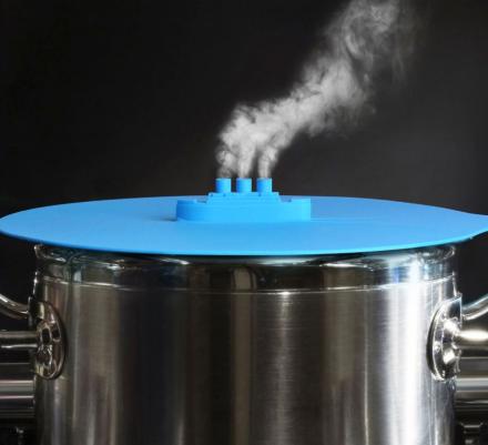 steam from a pot