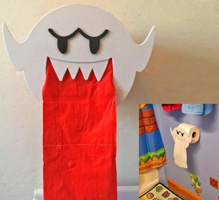 Every Super Mario Geek Needs This Boo Ghost Toilet Paper Holder In Their Bathroom