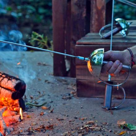 Firebuggz Fire Fishing Pole Roasting Sticks for Roasting Marshmallows or  Hot Dogs; Great Smores Fishing Pole Roaster For Family Fun Camping and