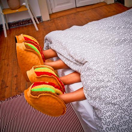 These Taco Slippers Let You Walk Around In Cozy Hard-Shell Tacos