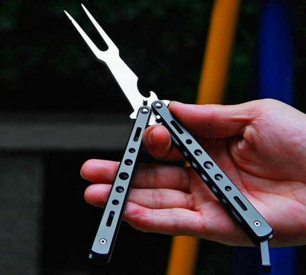 Tactical Butterfly BBQ Fork and Bottle Opener