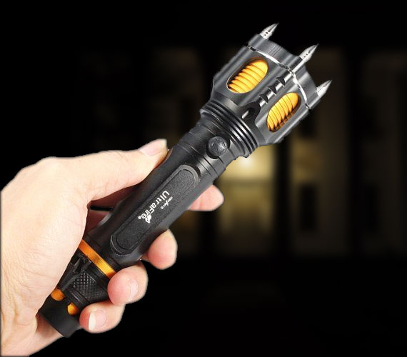 Defense Flashlight With Spikes