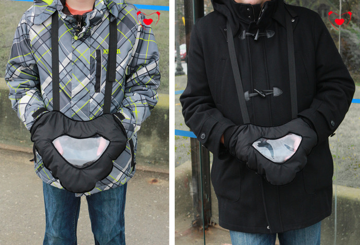Gloves With Smartphone Window - Winter texting mittens
