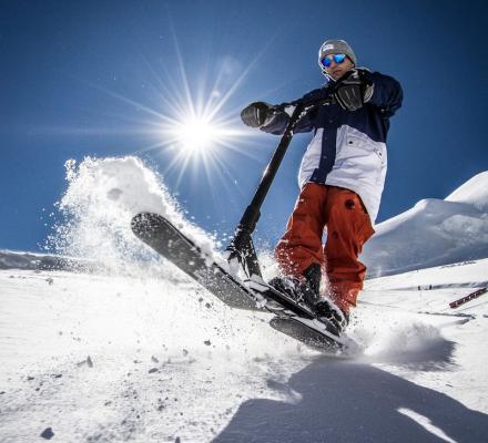 The Black Ice SnowPark Scooter Is a Scooter For The Snow