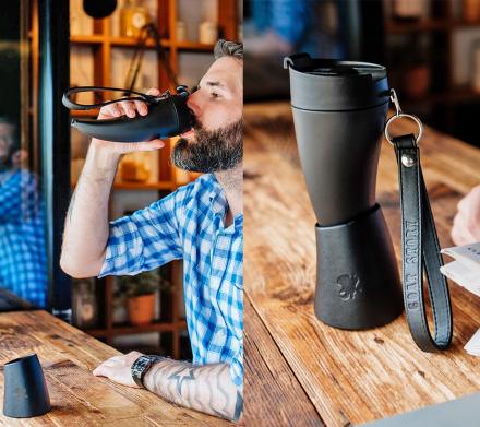 The Goat Story Coffee Mug Is a Horn Shaped Mug That Comes With Its Own Holder