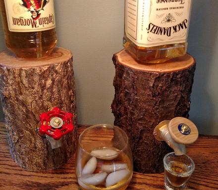 The Liquor Log Dispenses Your Booze Through An Actual Log