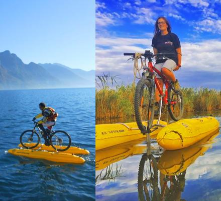 The ShuttleBike Turns Your Bicycle Into a Pontoon Boat