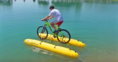 The ShuttleBike Turns Your Bicycle Into a Pontoon Boat