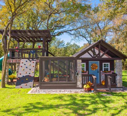 We Found The Ultimate She Shed and It Even Has an Attached Kids Play Area