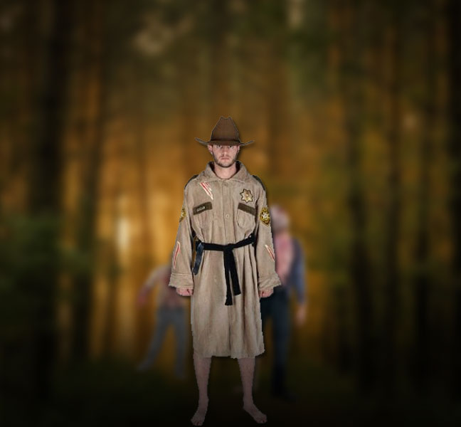 NEW UNWORN The Walking Dead Rick's Sheriff Terry Cloth Bath Robe ONE SIZE 