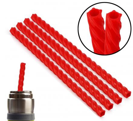 Cherry Red Reusable Straws: Sipping straws that look like licorice.