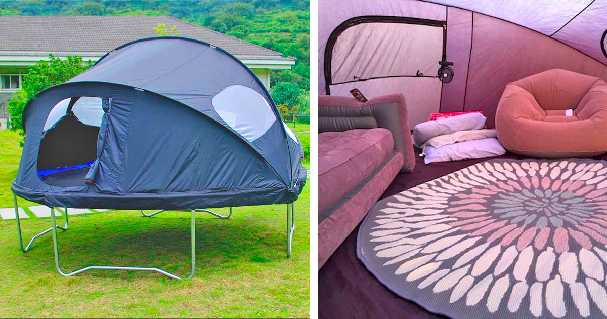 There's a Trampoline Tent Cover That Lets Your Kids Camp Out In