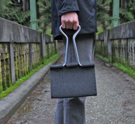 There's Now A Tote Bag That Looks Just Like An Office Binder Clip, For Extreme Office Nerds