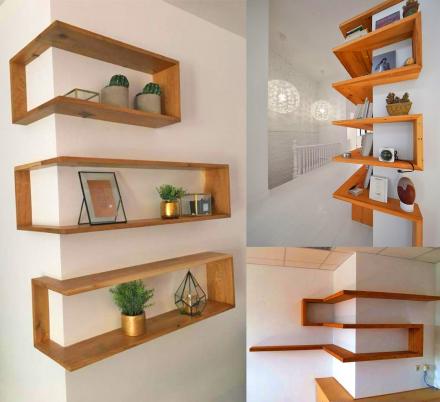 These Around The Corner Shelves Make For a Unique Design Idea
