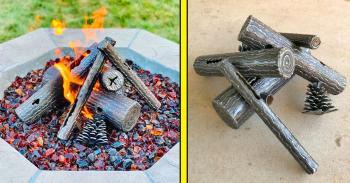 These Beautiful Fake Metal Logs Are A Perfect Addition To Your Existing Outdoor Fire Tables These Beautiful Fake Metal Logs Are A Perfect Addition To Your Existing Outdoor Fire Tables