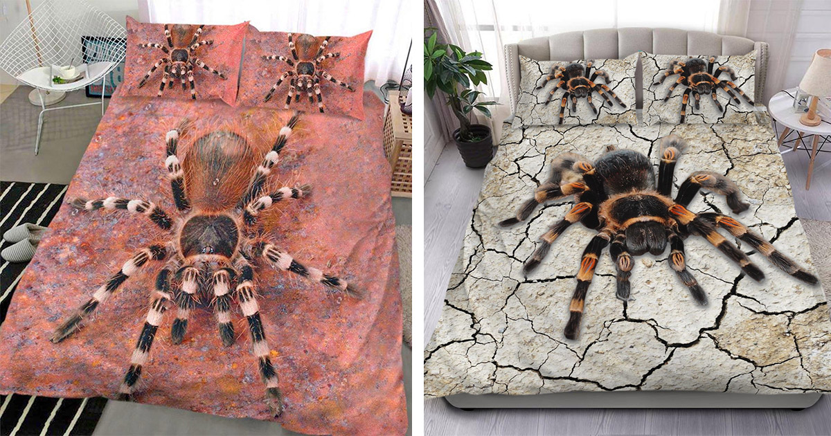 These Creepy Giant Tarantula Spider Bed Sheets Will Make You Never Want