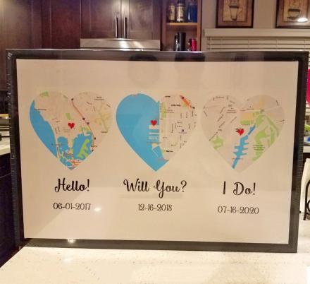 These Custom Map Prints Let You Track How Your Relationship Formed In The Cutest Way Possible