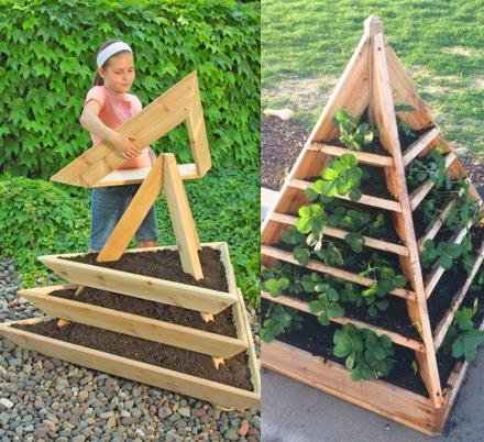 These Diy Pyramid Planters Lets You Grow Strawberries In The Coolest Way Possible