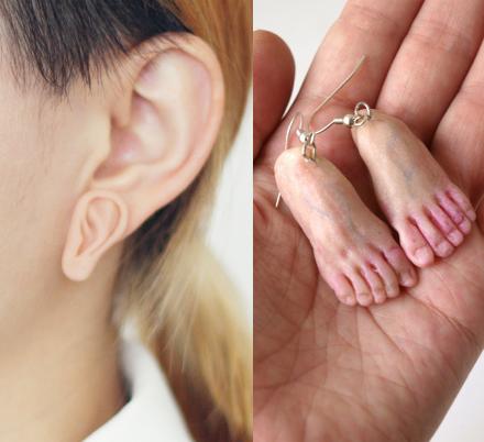 These Ear and Foot Earrings Make For A Perfect Creepy Look
