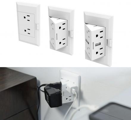 These Genius Pop-Out Outlets Double The Number Of Things You Can Plug In