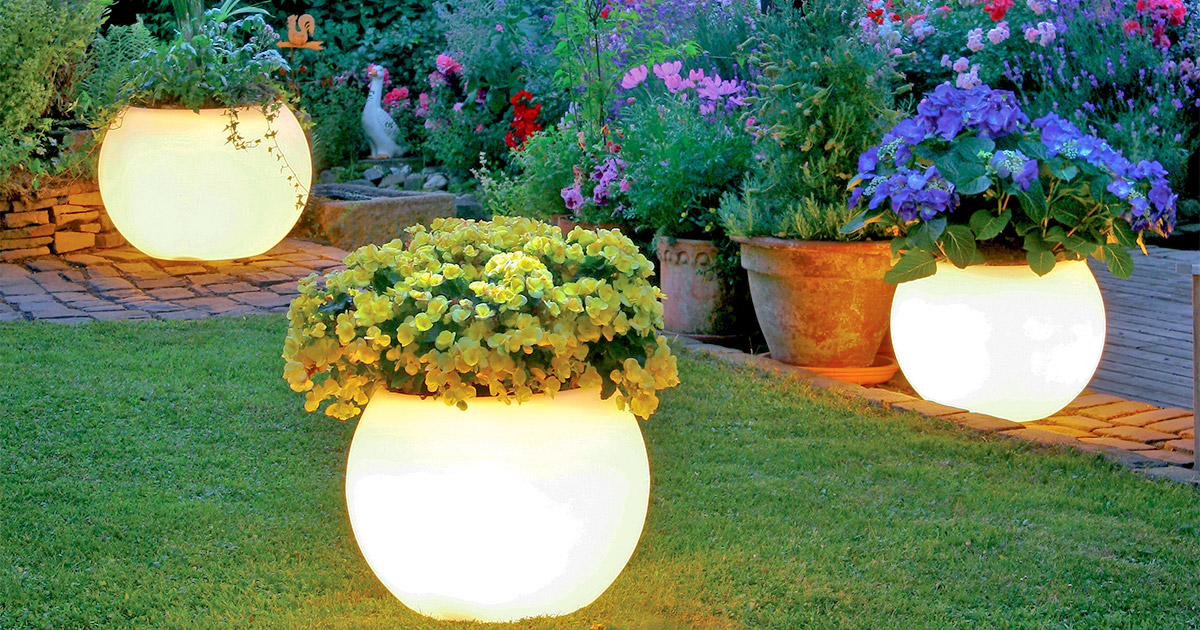 These Glow In the Dark Illuminated Planters Will Make Your Backyard Look  Incredible