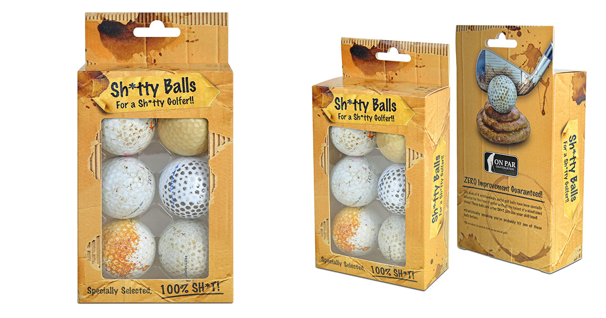 6 Pack Novelty Golf Balls Unique Designs,Funny Golf Balls Gift Set