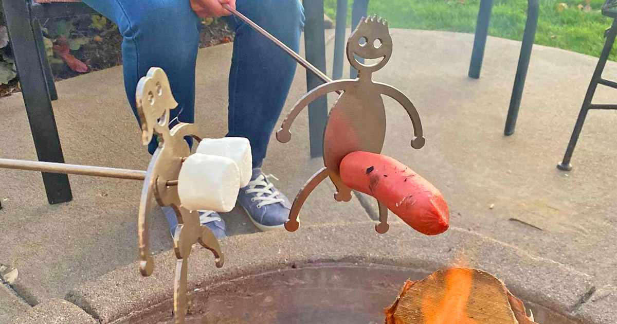Marshmallow and Hot Dog Roasting Sticks / Hotdog Roasters Funny Adult Gag G...