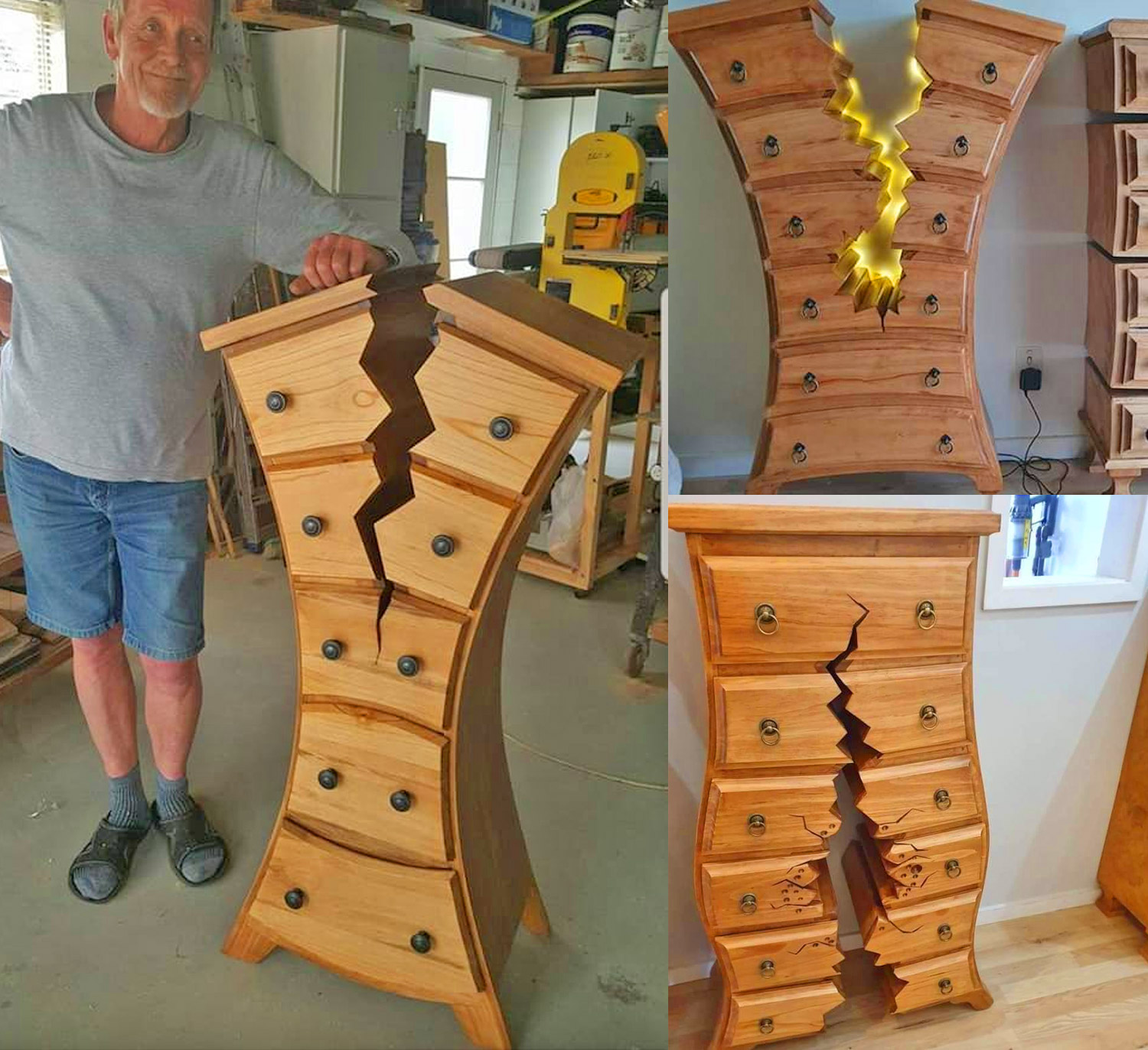 These Incredible Warped And Cracked Design Dressers Seem Like They