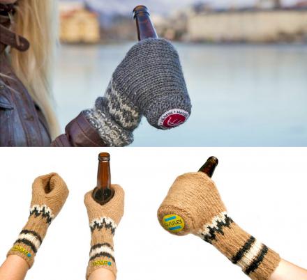 These Ingenious Beer Mittens Keep Your Hands Warm While Keeping Your Beer Cold