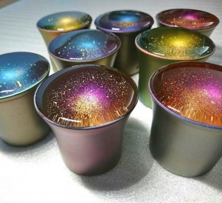 These Japanese Cups Turn Into Mini Galaxies When Clear Liquid Is Added