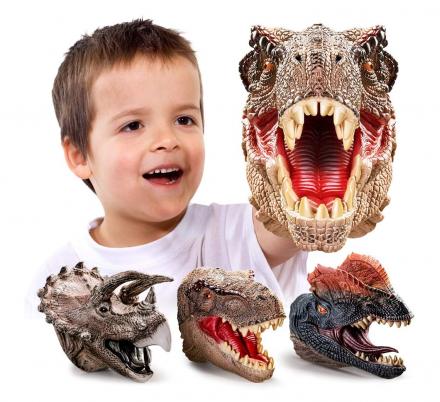 These Realistic Rubber Dinosaur Hand Puppets Are Perfect For Dino Loving Kids