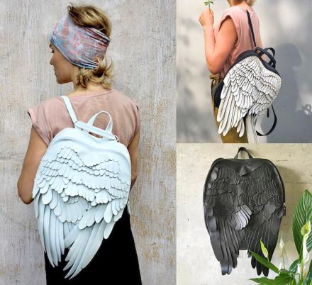 These Unique Leather Backpacks Make It Look Like You Have a Set Of Feathery Wings