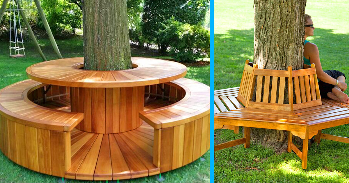 These Wrap Around Tree Benches Provide Beautiful Outdoor Seating Around 