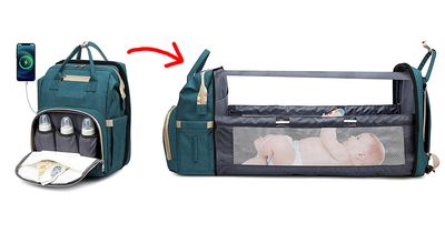 This 3-in-1 Diaper Bag Has Its Own Changing Station/Bassinet