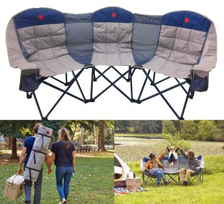 This 3-Person Folding Chair Is The Ultimate Camping Accessory