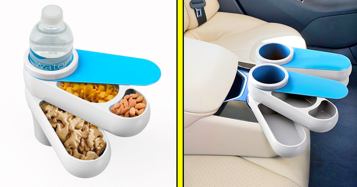 This Adjustable Kids Cupholder Snack Tray For The Car Is Perfect For Family  Road Trips